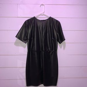 Leather-look Mini Dress